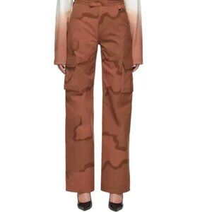MARINE SERRE military cargo pants, Size Medium, Colour: Terracota